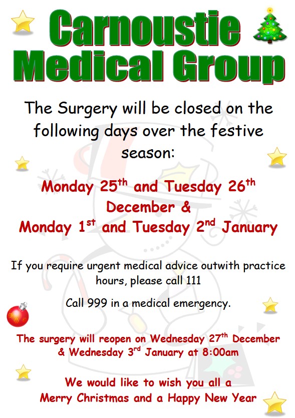 Festive closure poster